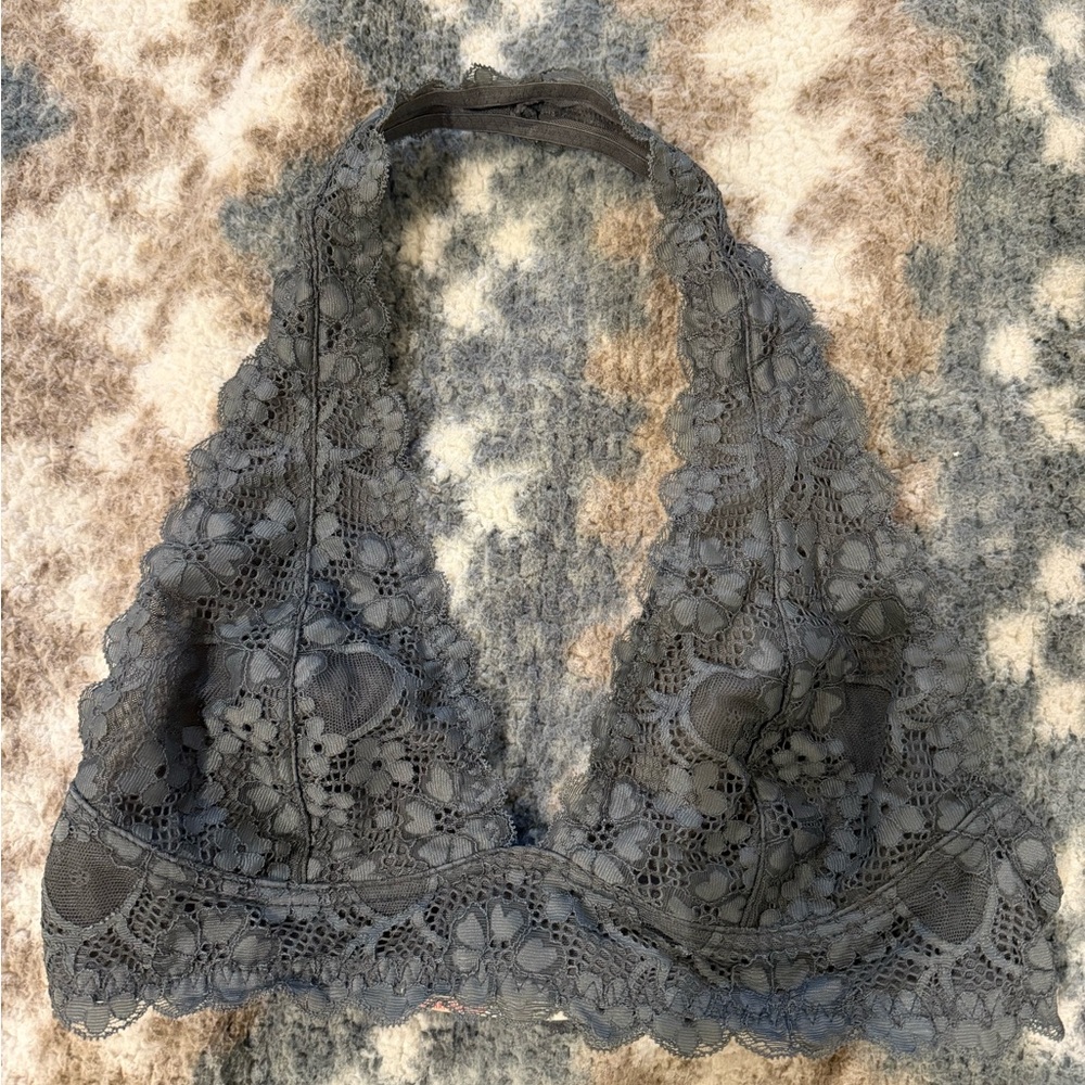 Free People Gray Lace Bralette Intimates